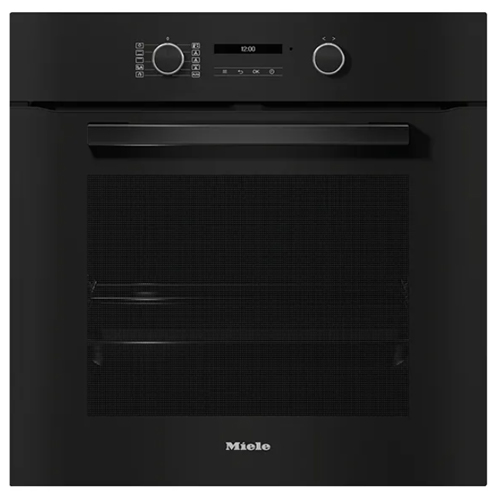 תנור בנוי שחור פירוליטי Miele H2861BP - קיבולת 76 ליטר, דלת 3 שכבות זכוכית