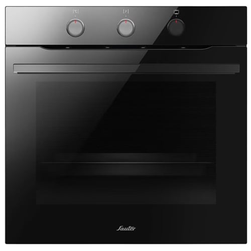 תנור בילד אין שחור SAUTER CUISINE 7100B בנפח 77 ליטר ודלת הידראולית