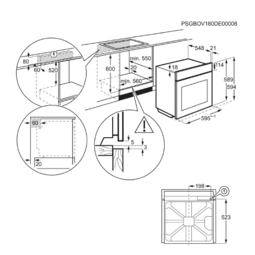 תנור בנוי רב תכליתי Zanussi ZOHNA7X1A עם AirFry ונפח 75 ליטר – תמונה 3