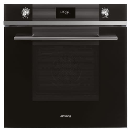 תנור אפיה שחור בנוי SMEG SF6101VN עם 7 פונקציות וניקוי עצמי באדים