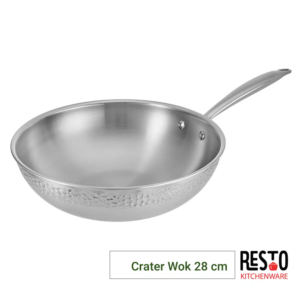 מחבת ווק נירוסטה 28 ס"מ TRI-PLY סדרת Resto - New Horizon