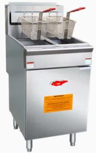 ציפסר גז 4 מבערים 2 תאים נפרדים, 60000BTU לכל תא מכיל 18+18 ליטר שמן - להוסיף קרטון - מקט PLFR-4/2
