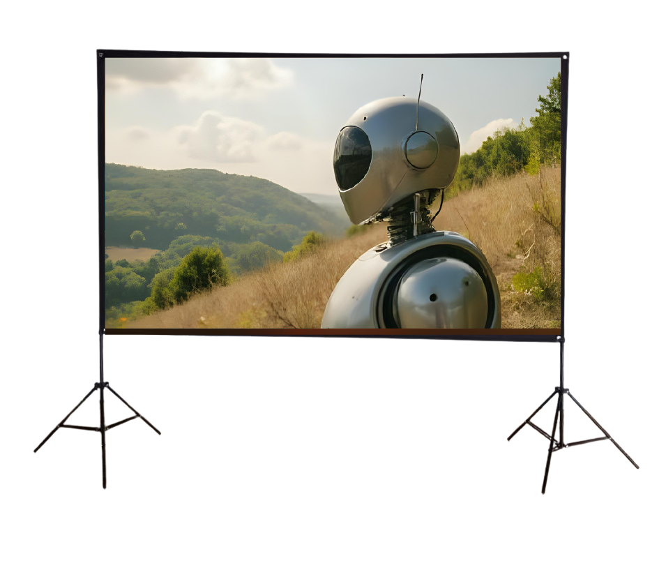 מסך הקרנה נייד SINOSCREEN TT146X266FRAME 120 אינץ' - קונקטור