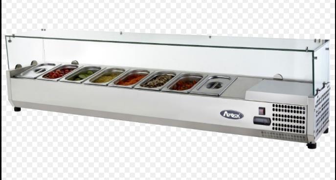 סלטיה דלפקית 180 סמ, ע 33.5 סמ, ג 43.5 סמ מתאים ל-8 גסטרונומים 1/4 - מגיע ללא גסטרונומים 3887