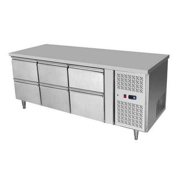 מקרר דלפקי 6 מגירות 179X70 גובה 85 ATOSA