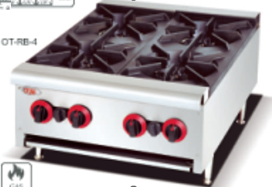 כיריים גז מסחרי תוצרת Buffalo Grill במידות 61/78 ארבעה מבערים