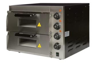תנור פיצה דו תאי 40X40 ס"מ Pro Line