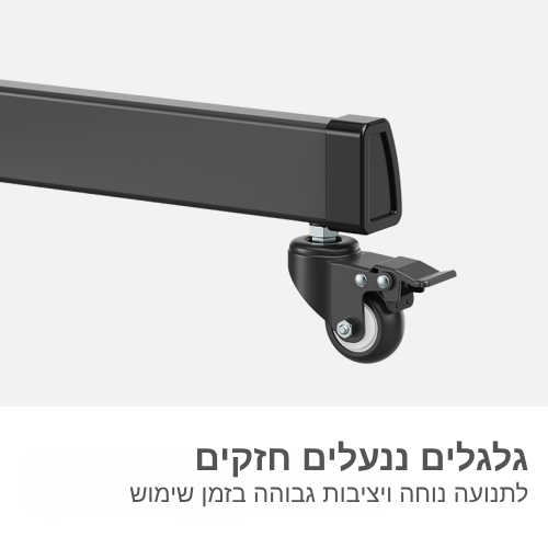 עגלת מסך מתכווננת מ-EAZO למסכים 60–100 אינץ' עם כושר נשיאה גבוה - קונקטור – תמונה 5