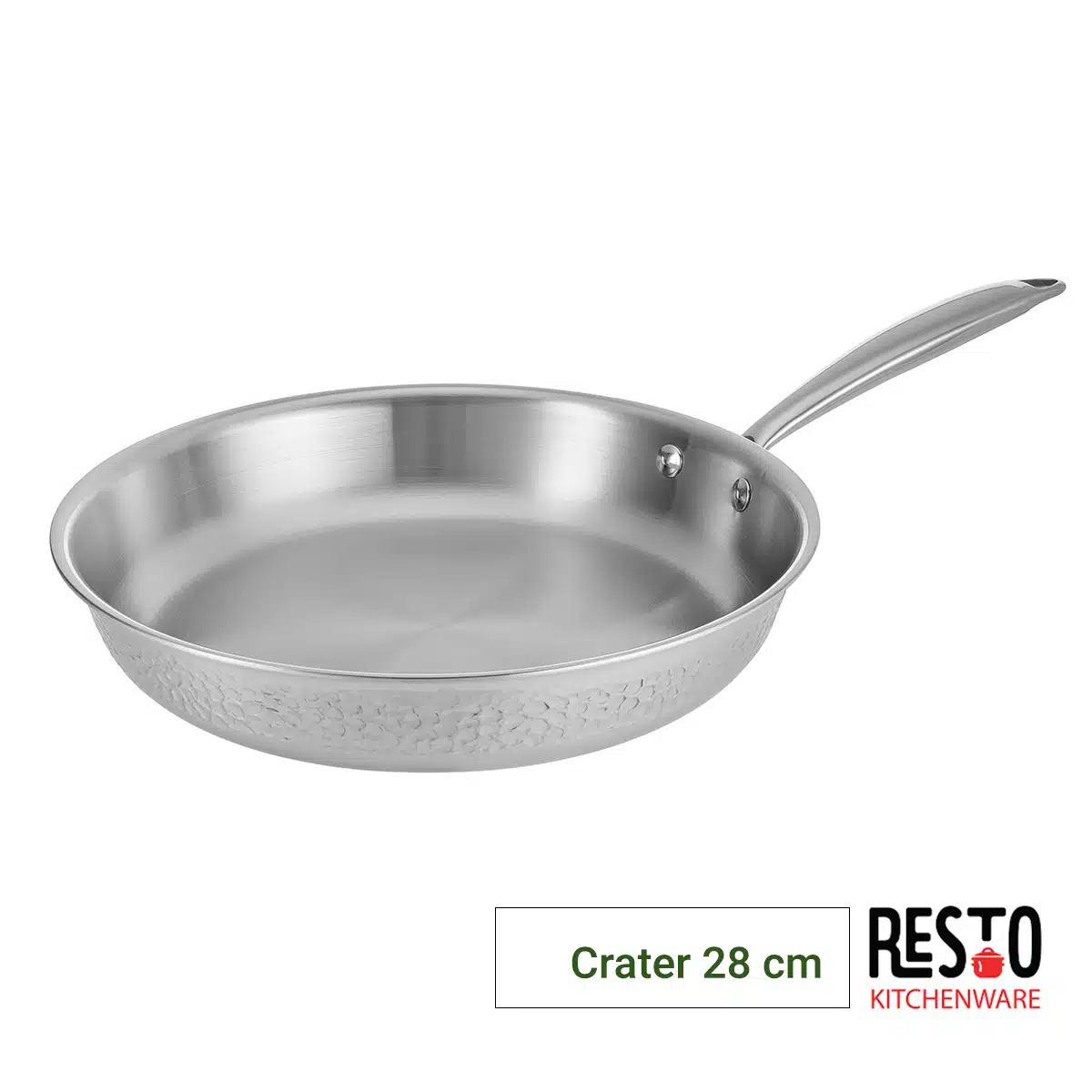 מחבת נירוסטה תלת שכבתית 28 ס"מ מסדרת Crater RESTO - New Horizon