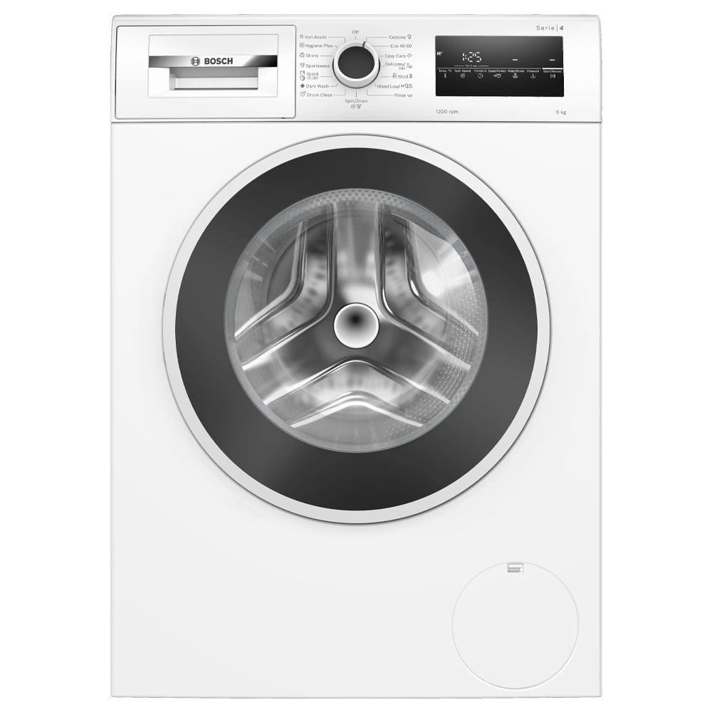 מכונת כביסה Bosch WAN24220IL עם פתח חזית ודירוג אנרגטי A, קיבולת 9 ק"ג