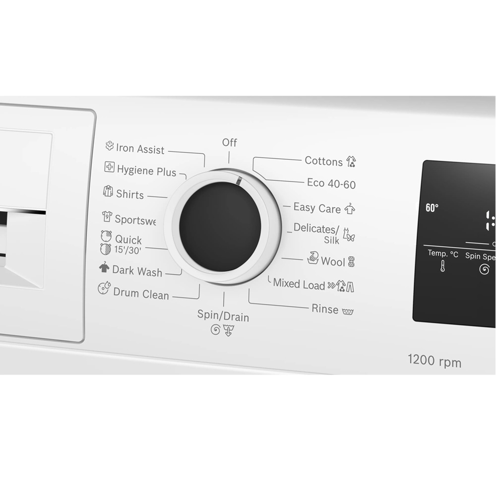 מכונת כביסה Bosch WAN24220IL עם פתח חזית ודירוג אנרגטי A, קיבולת 9 ק"ג – תמונה 3