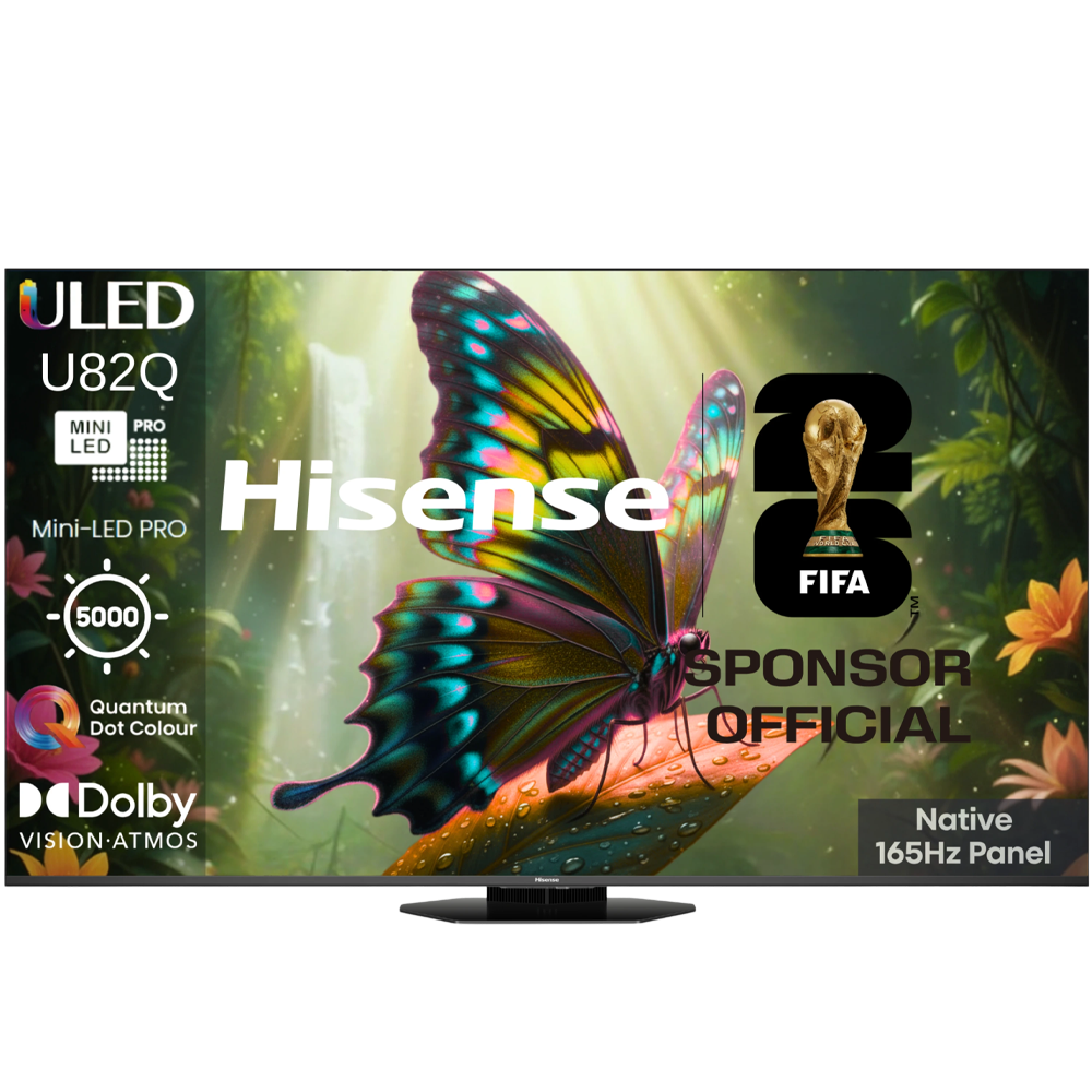 טלוויזיה חכמה 75 אינץ' HISENSE 75U82Q עם בהירות 5000nits וקצב רענון 165Hz