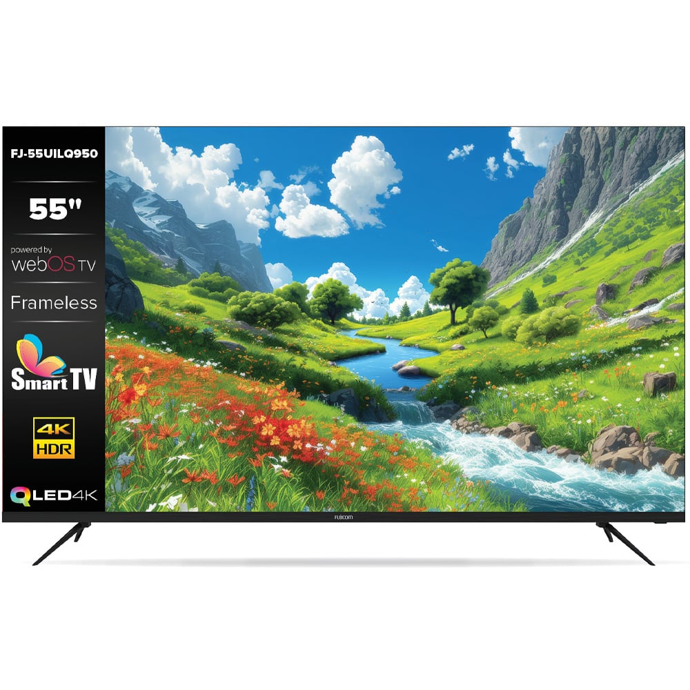 טלוויזיה חכמה FUJICOM 55 אינץ' 4K UHD עם WebOS TV ו-HDR