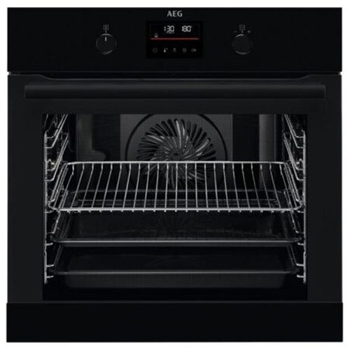 תנור אפייה בילד אין שחור AEG BEB331110B עם תא אפייה ענק XXL MaxiKlasse
