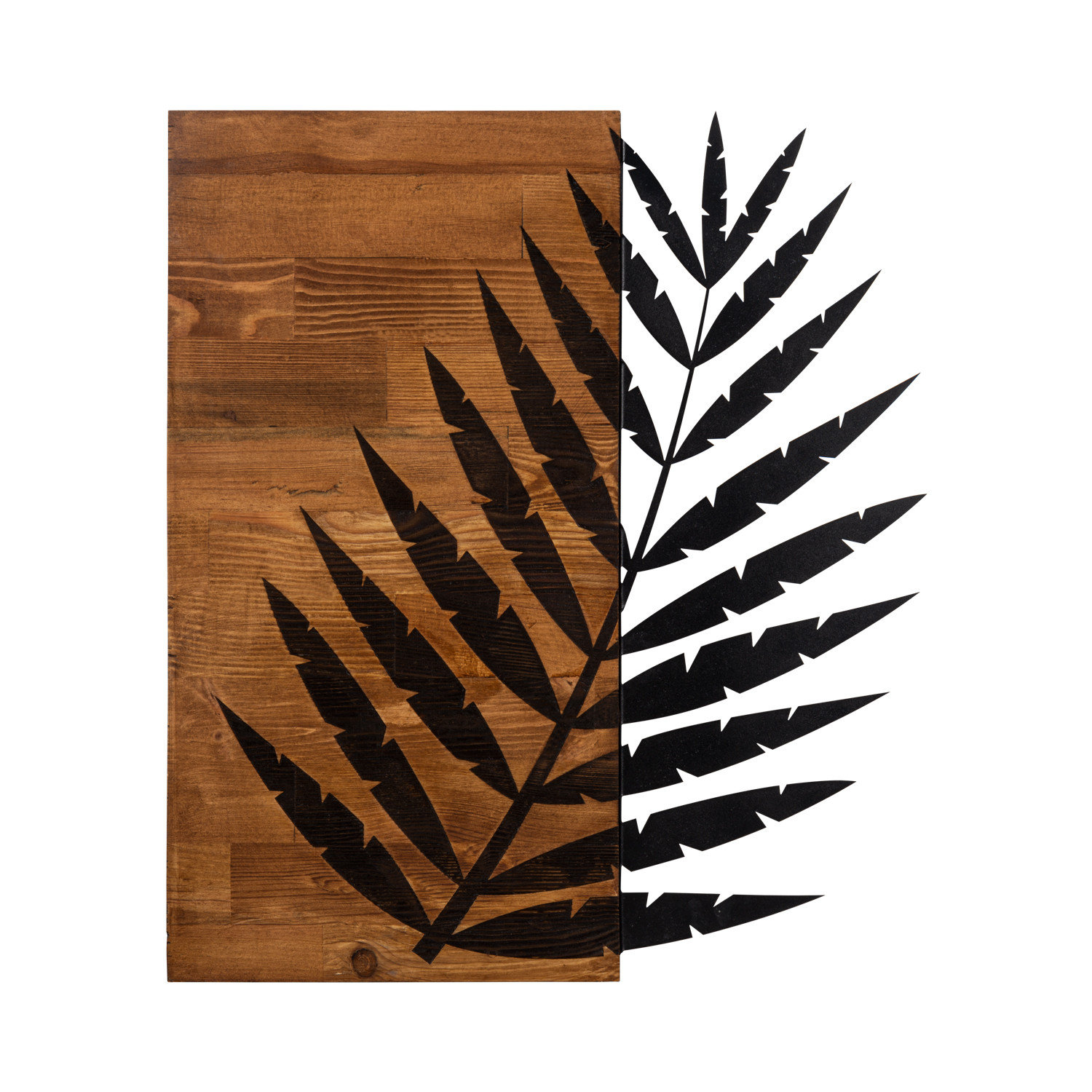 Leaf3 Metal Decor - אקססורי עץ לקיר - צבע שחור אגוז - משלוח חינם – תמונה 4