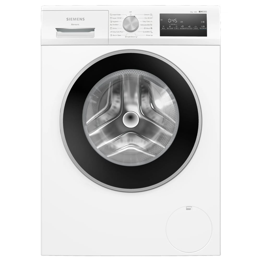 מכונת כביסה Siemens WM12N221IL - קיבולת 8 ק"ג, מנוע iQdrive שקט ויעילות אנרגטית A