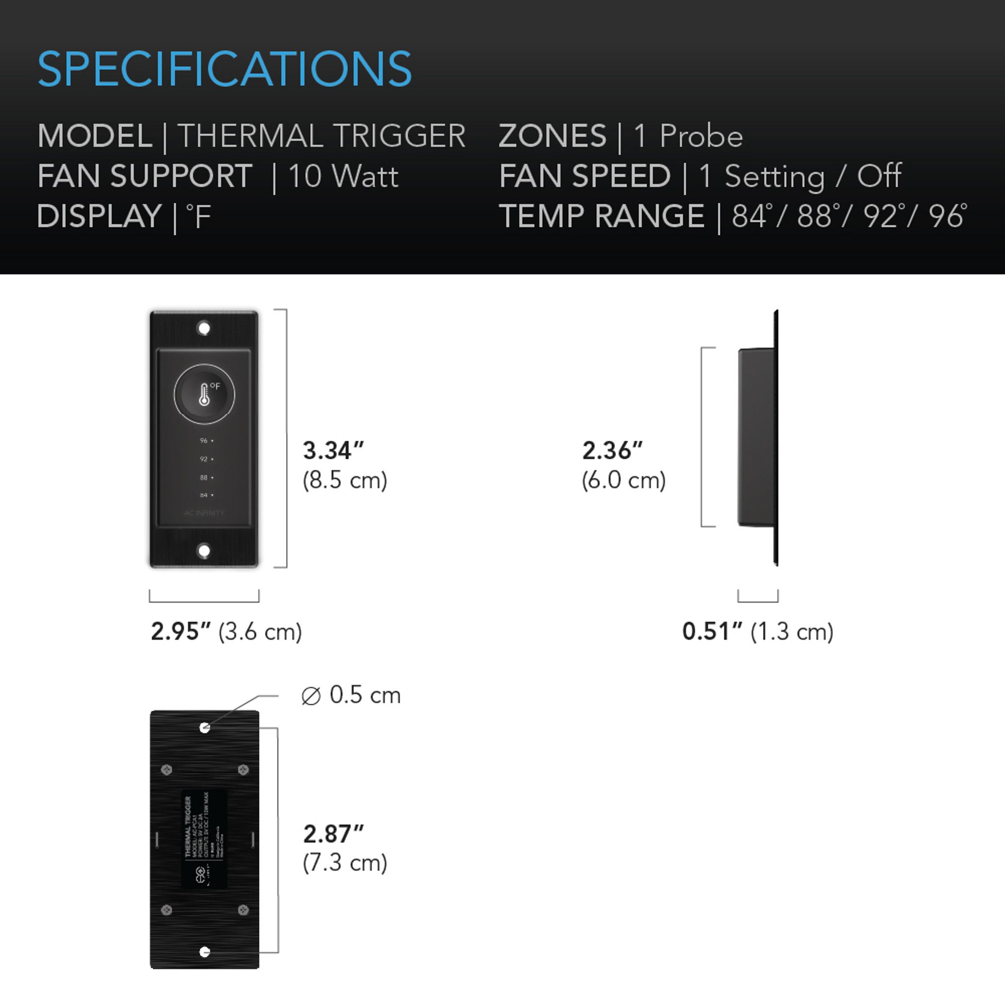 בקר תרמוסטט חכם למאווררי USB AC Infinity Controller 1 - קונקטור – תמונה 3