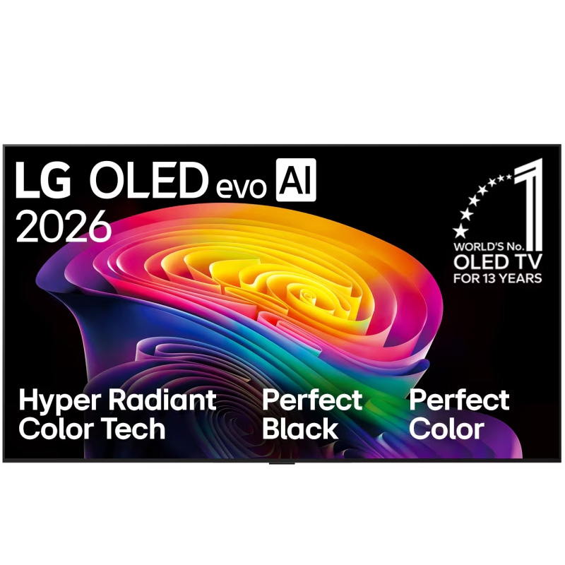 OLED טלוויזיה 77" LG OLED77C66LA עם גיימינג ב-165Hz ו-Dolby Vision איכותית.