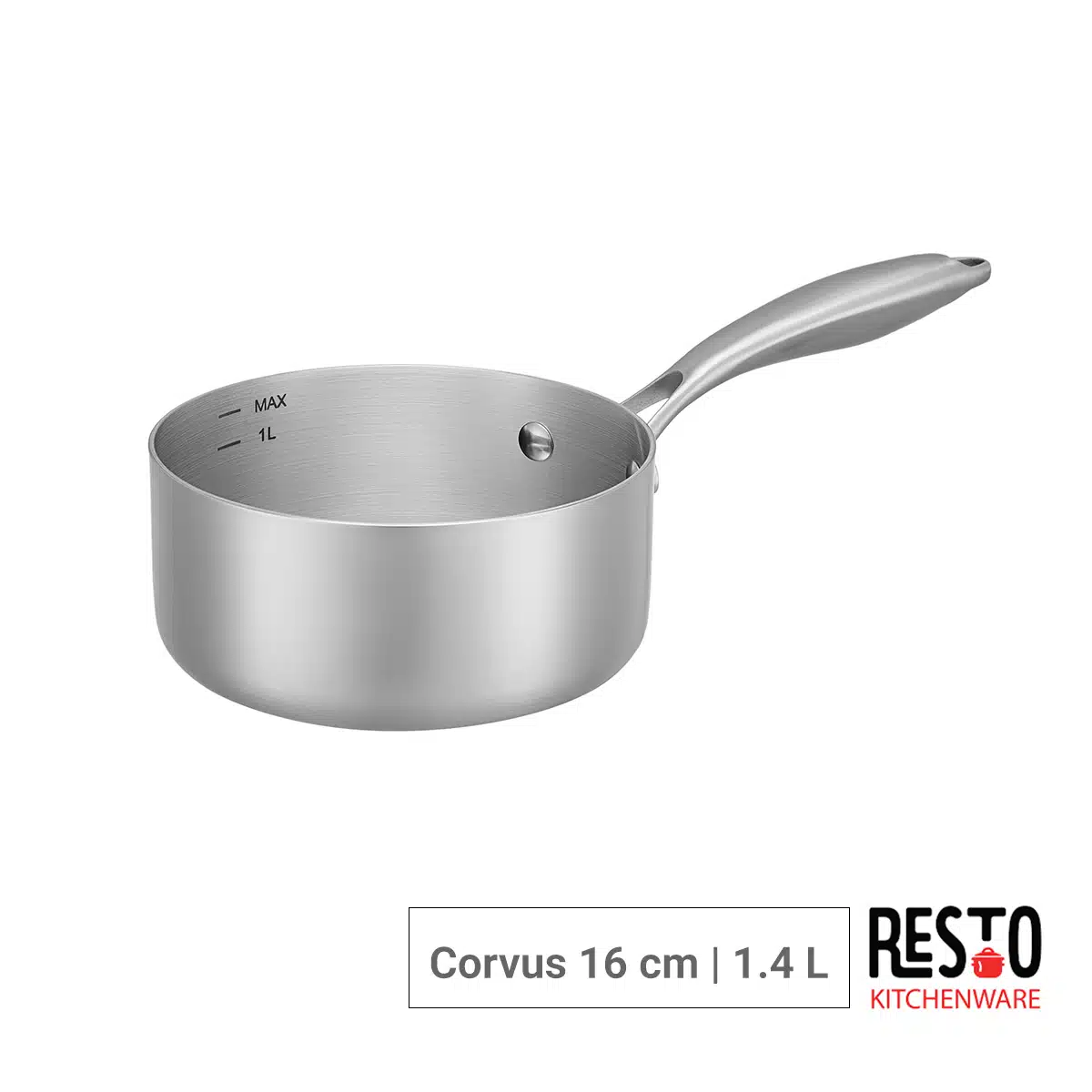 קלחת נירוסטה RESTO Corvus 1.4 ליטר התאמה לאינדוקציה - New Horizon