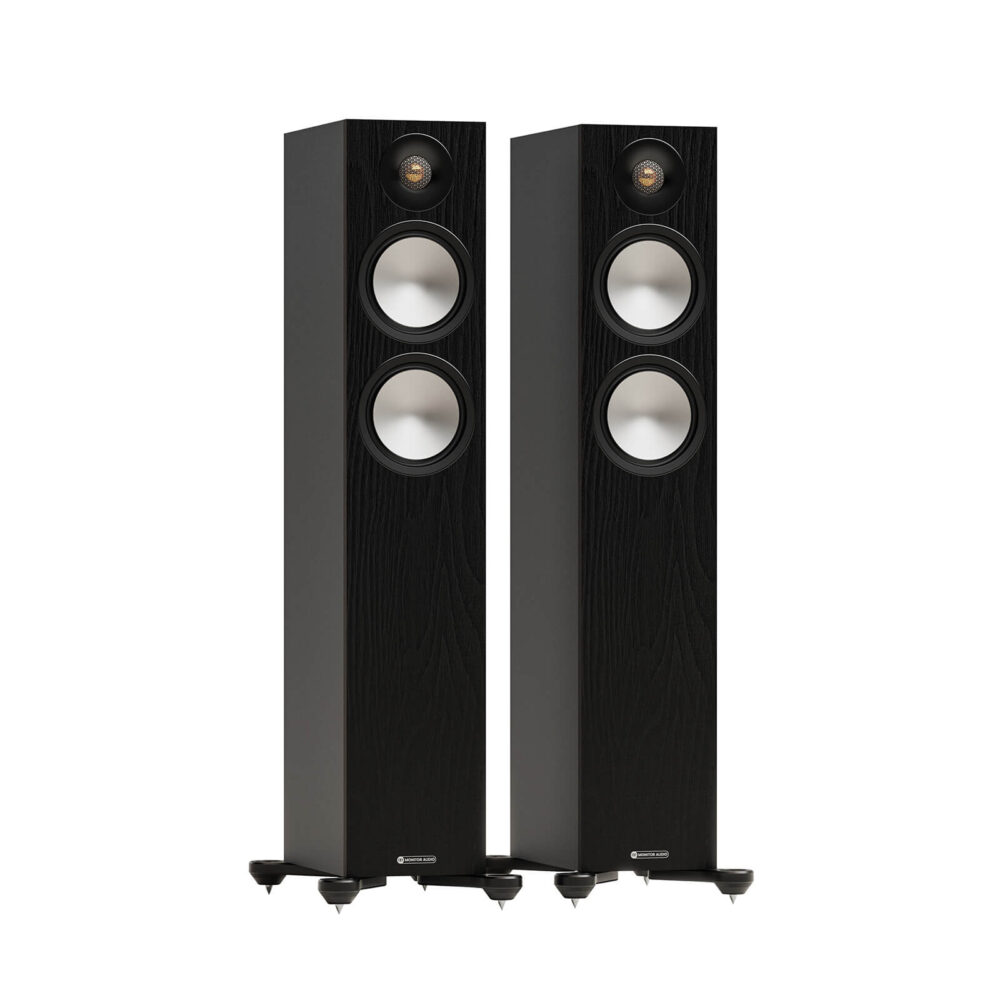 רמקולים רצפתיים Monitor Audio Bronze 300 7G מעוצבים בעץ עם סאונד עוצמתי - קונקטור