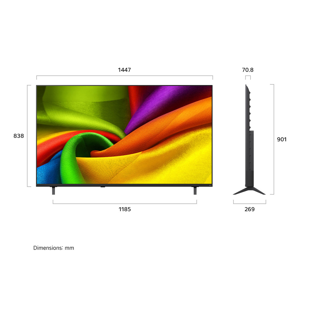 טלוויזיה חכמה LG 65 אינץ' 65NU850B6LA עם סאונד וירטואלי 9.1.2 ערוצים – תמונה 2
