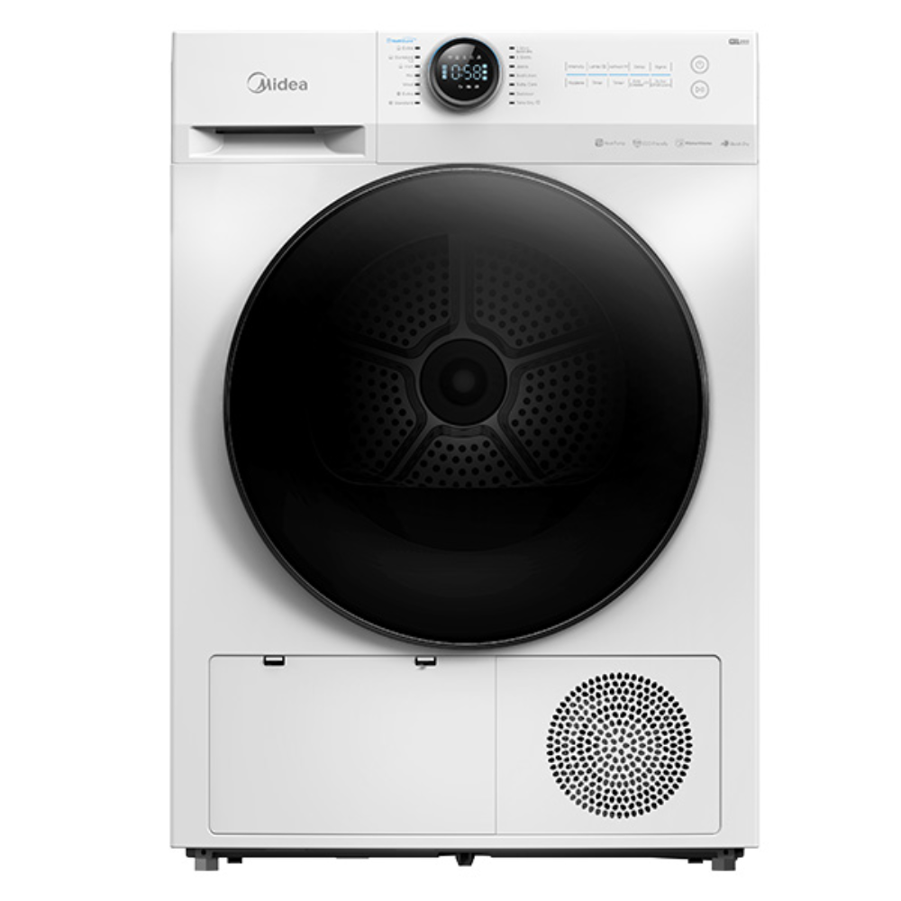 מייבש כביסה מבית MIDEA, קיבולת ענקית של 10 ק"ג ודגם מתקדם MDL100-CH03B/B07EW
