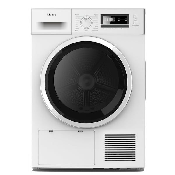 מייבש כביסה MIDEA MDG05H80/W-IL עם 16 תוכניות וקיבולת 8 ק"ג