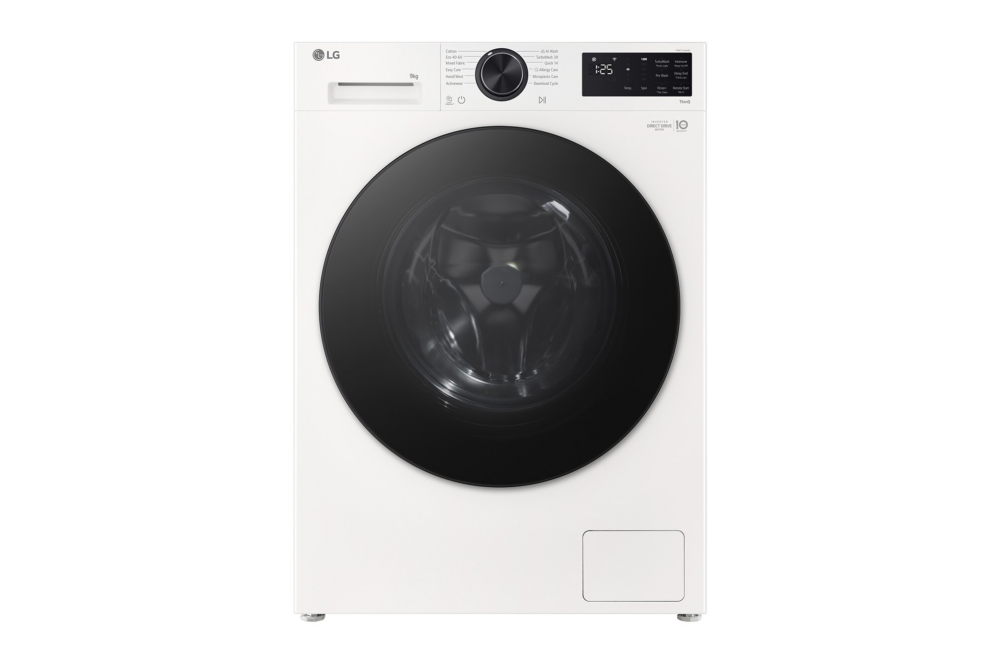 מכונת כביסה LG F2X50S9TWB אל ג'י פתח קדמי 9 ק"ג, מהירות סחיטה עד 1,200 סל"ד | TurboWash360