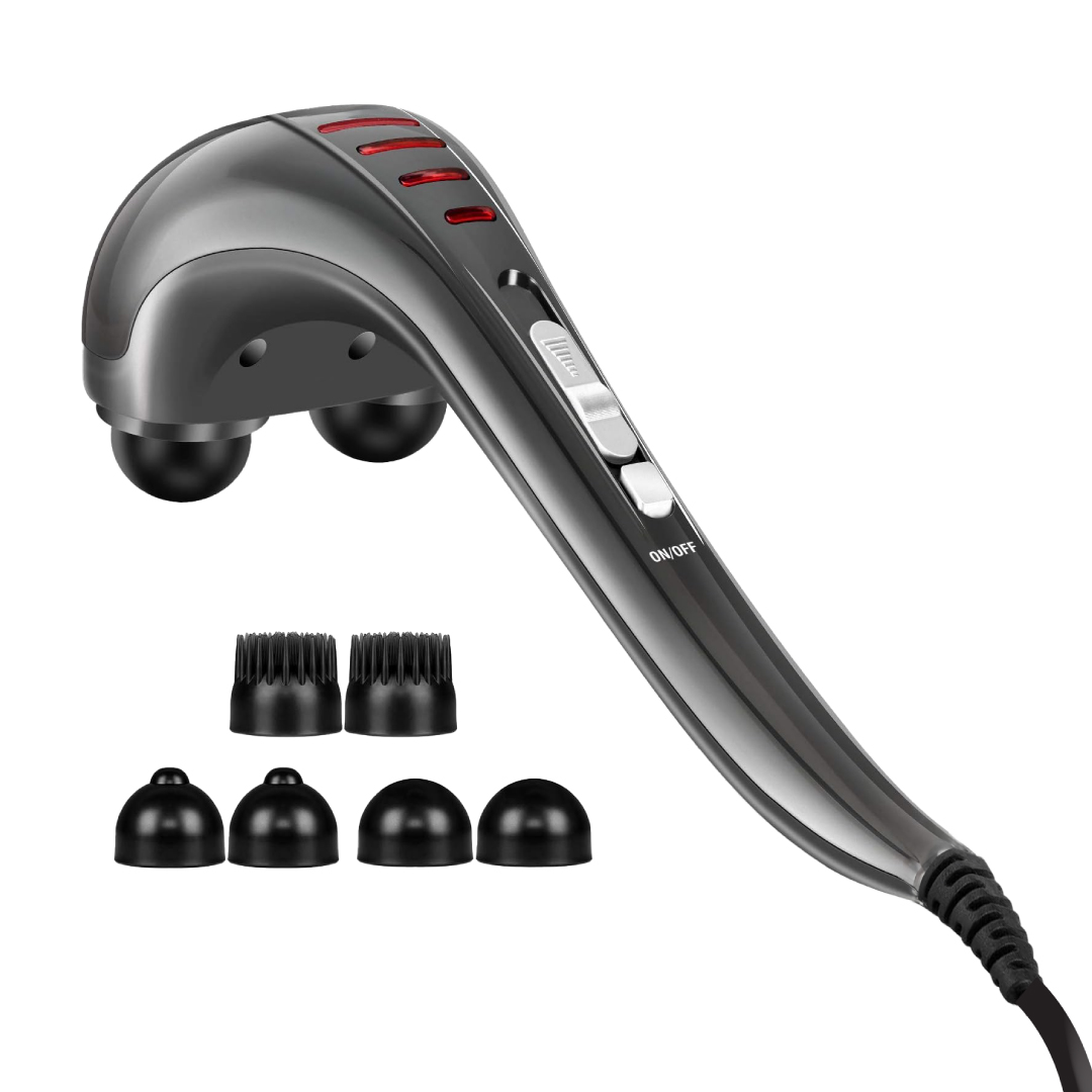 מוט עיסוי חשמלי CARBON דגם RODEX עם 3 ראשי עיסוי מתחלפים