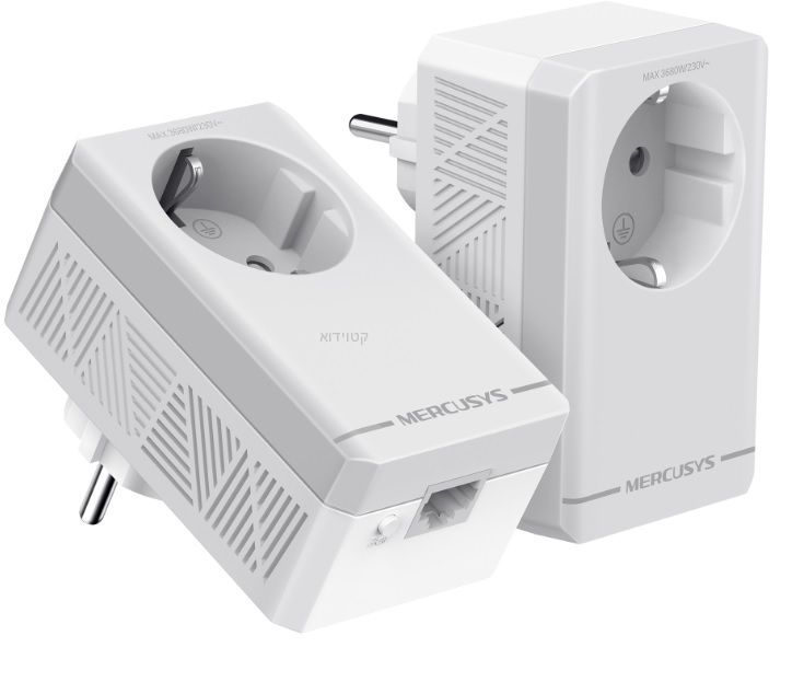 מתאם רשת MERCUSYS MP300P AV600 על גבי רשת החשמל