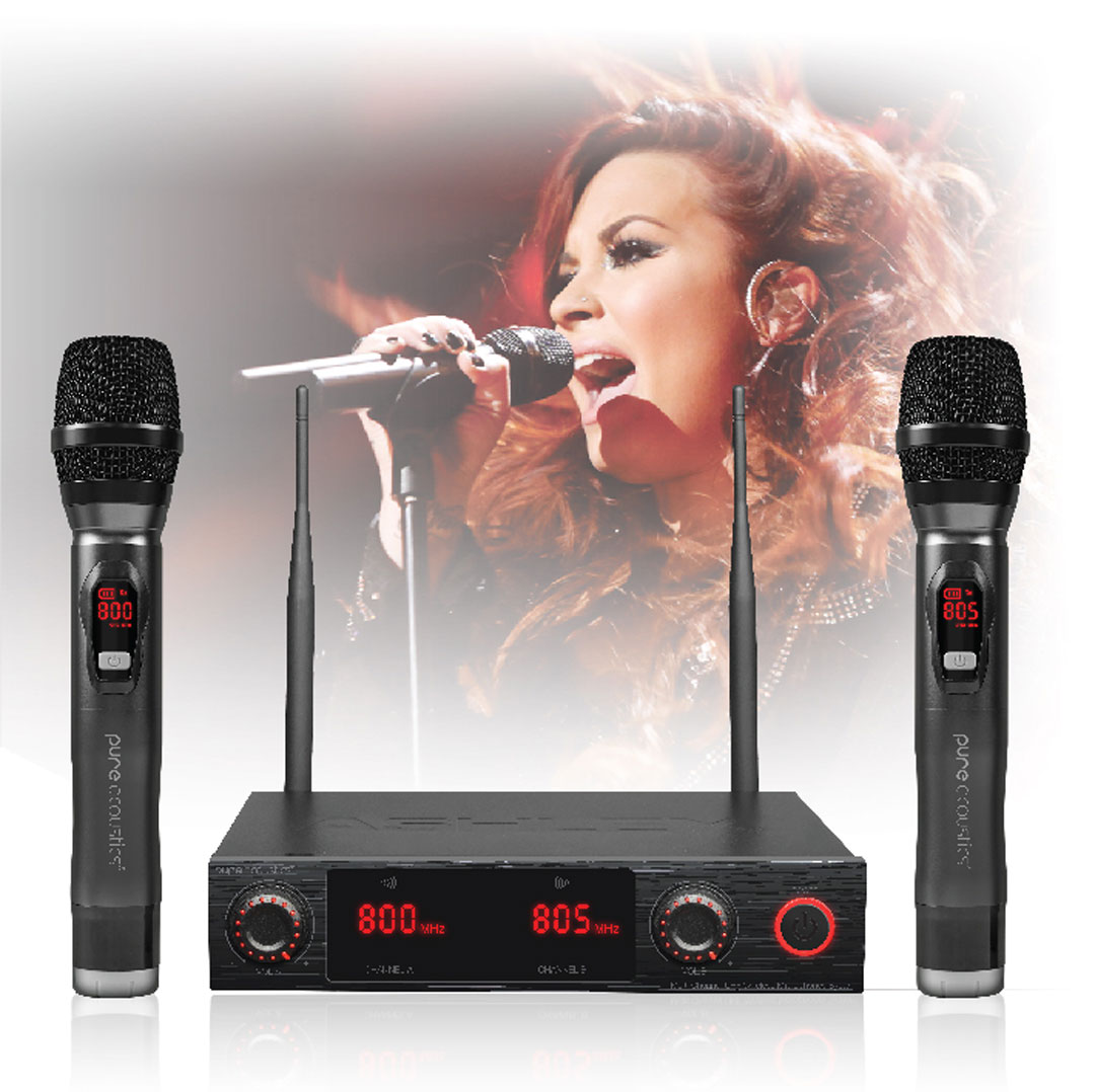 מיקרופונים אלחוטיים PURE ACOUSTICS MU-334 עם משדר רב ערוצי – תמונה 3
