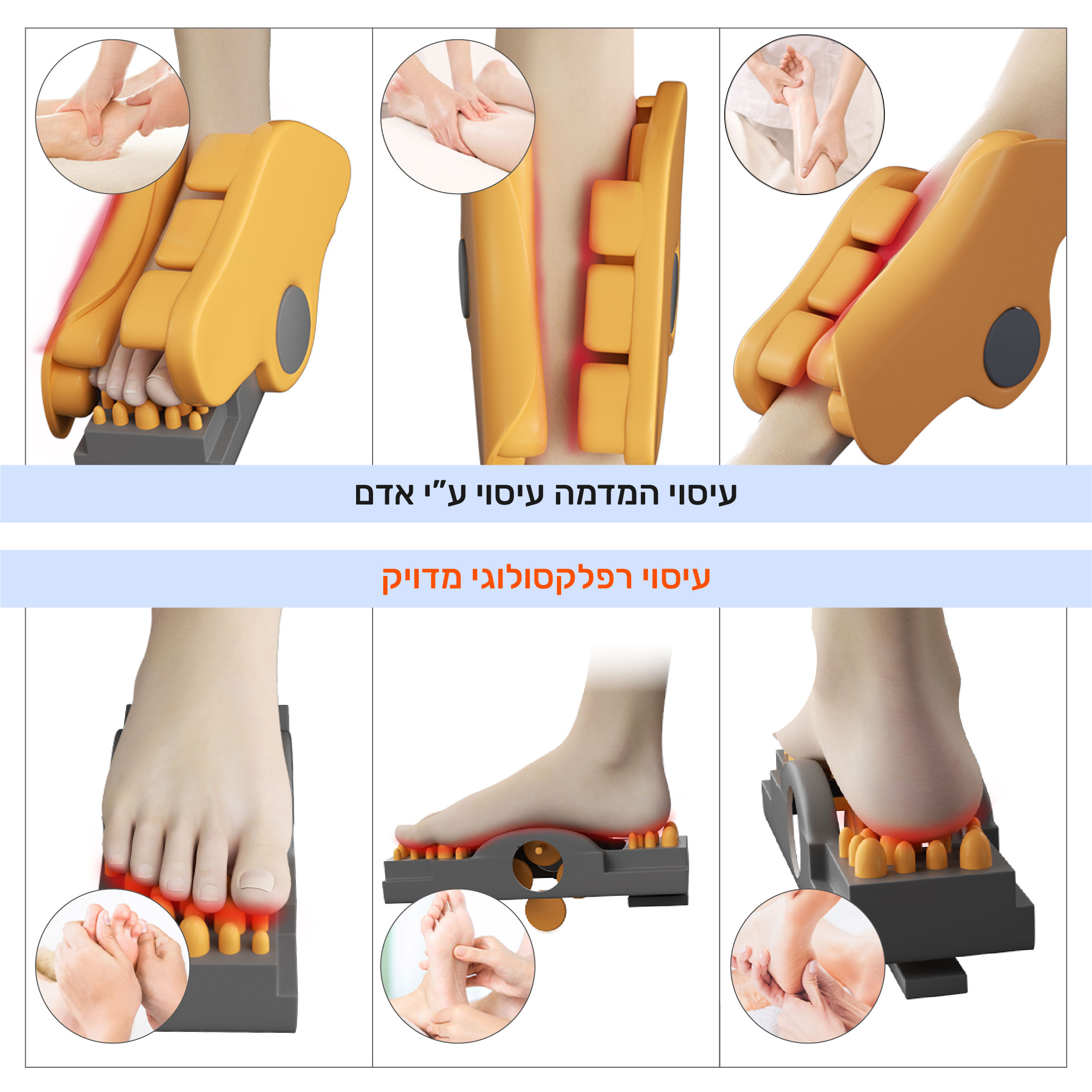 מכשיר עיסוי רגליים ושוקיים עם חימום CARBON LEGMAX בעיצוב ארגונומי – תמונה 4
