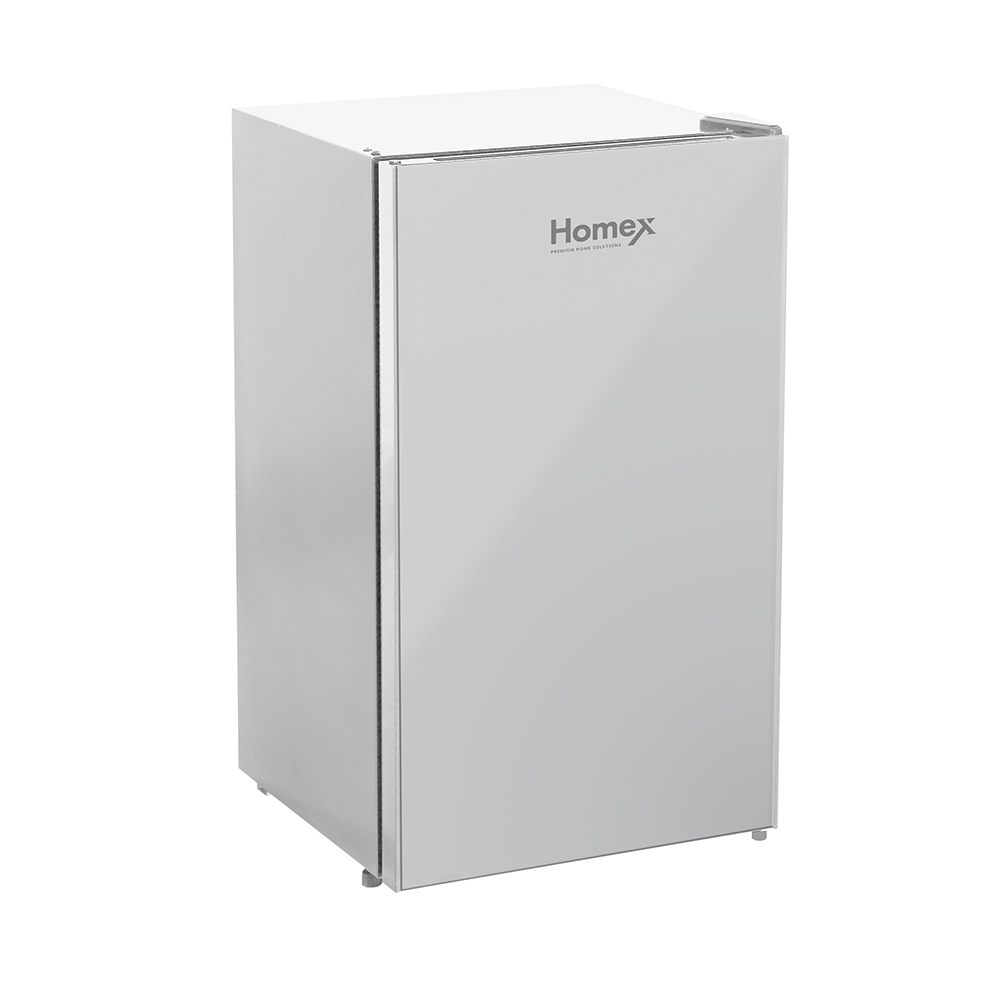 מקרר 90 ליטר עם מקפיא עליון,בגימור זכוכית לבן HOMEX דגם HRF-80-W