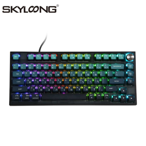 מקלדת גיימינג מכנית חוטית SKYLOONG דגם GK-75-Gradient Blue- P