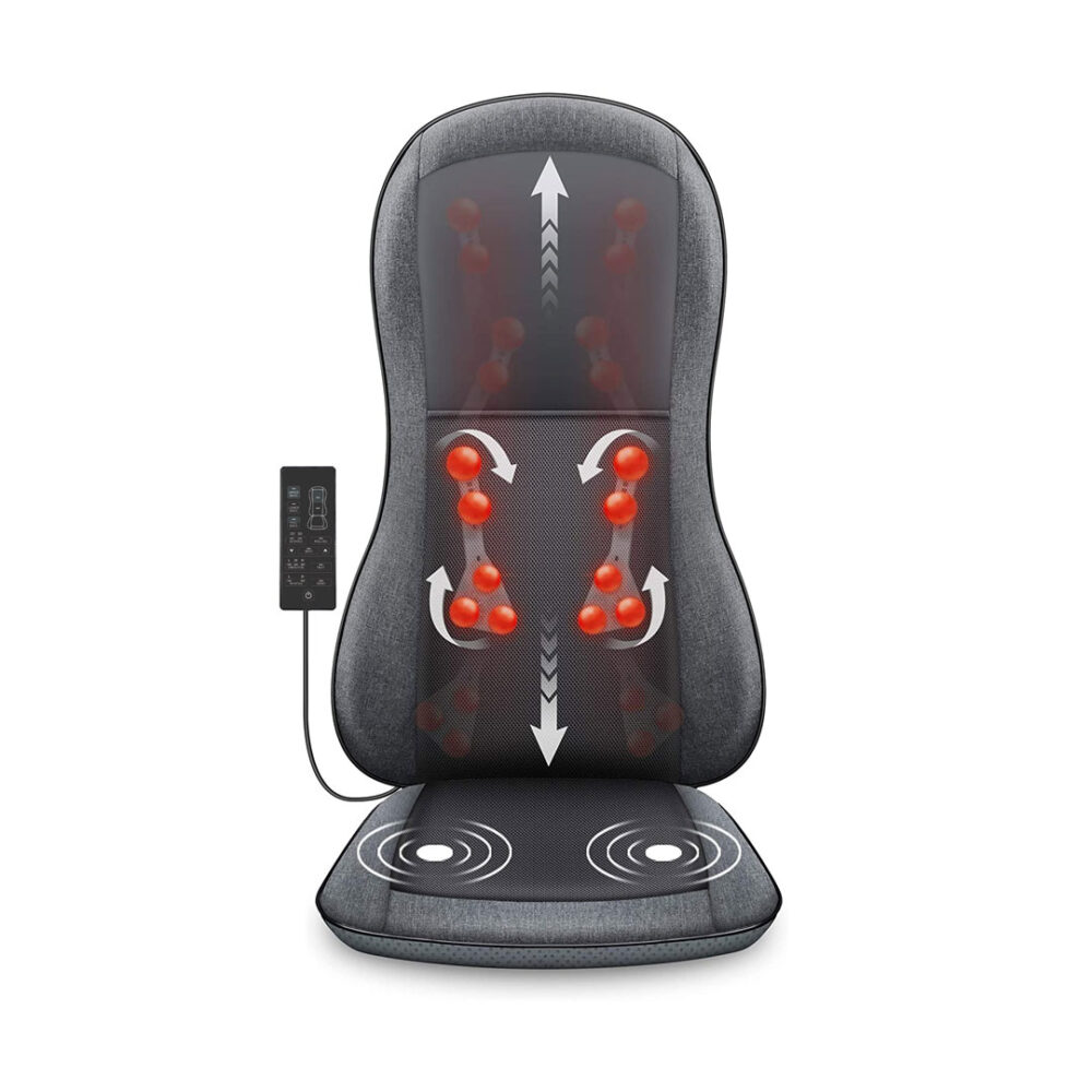 מושב עיסוי שיאצו לגב עם חימום אינפרא CARBON BMS-10