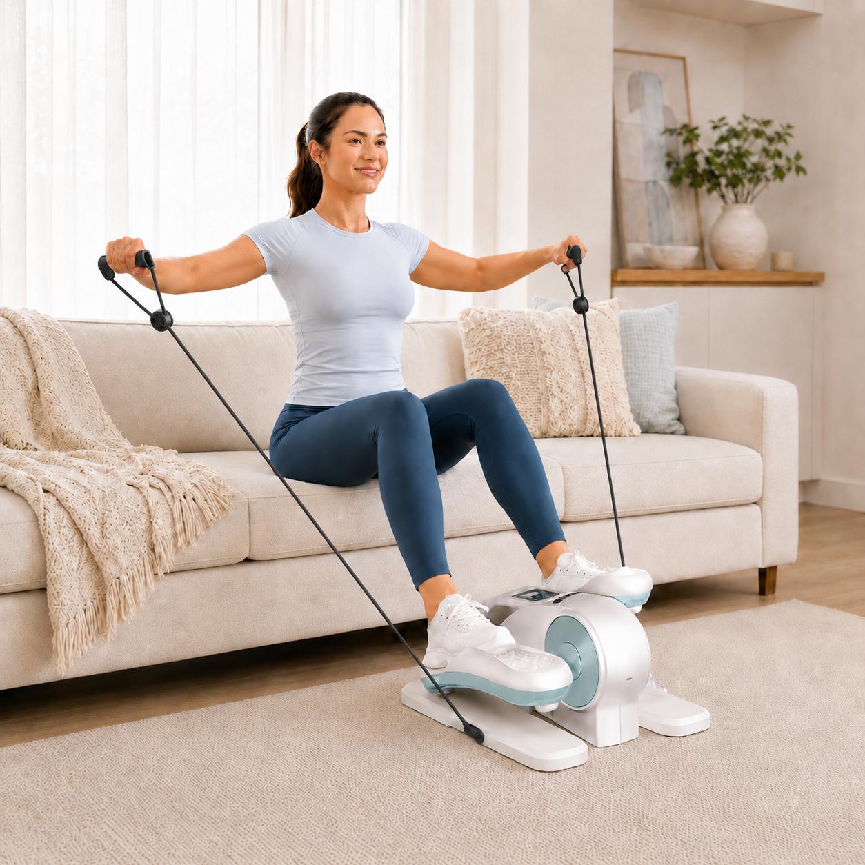 מכשיר כושר אליפטי חשמלי CARBON דגם ELLIPTICAL-35 בצבע לבן – תמונה 7