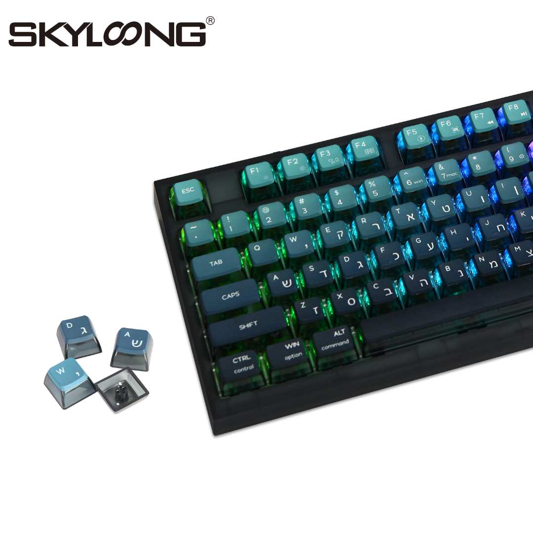 מקלדת גיימינג מכנית חוטית SKYLOONG דגם GK-75-Gradient Blue- P – תמונה 4