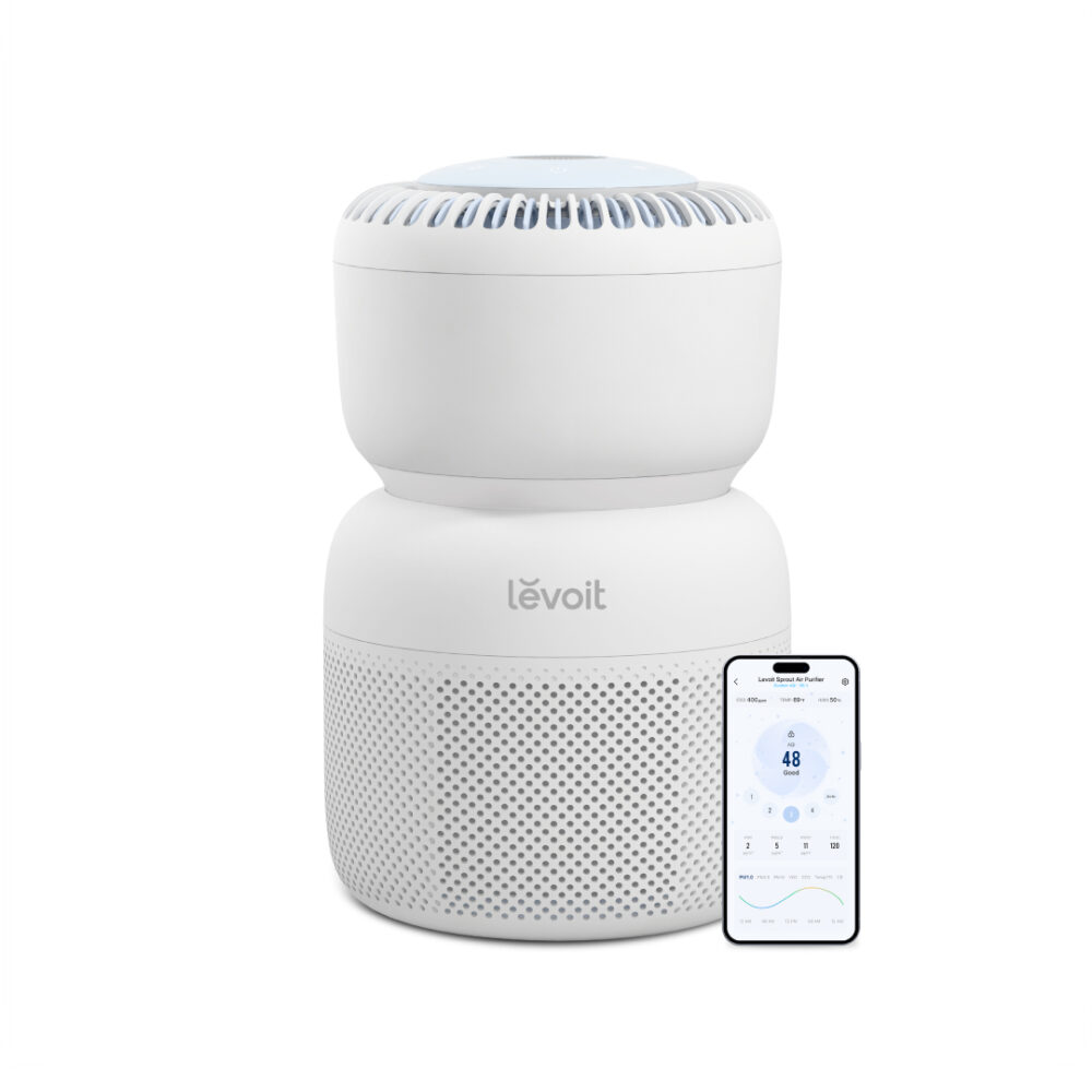 מטהר אוויר LEVOIT דגם LAP-B851S-WEU עם מפיץ לחות ותאורת לילה