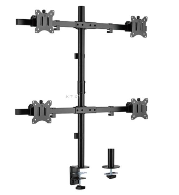 זרוע שולחנית LUMI LDT57-C04 ל-4 מסכי מחשב דו מפרקית
