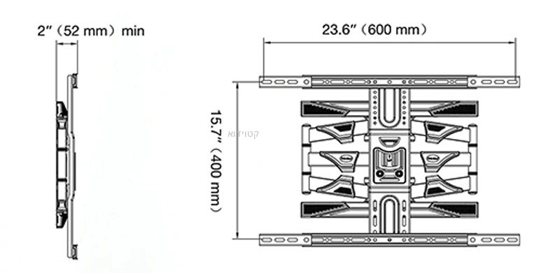 זרוע אקורדיון 4 מפרקים למסכים גדולים North Bayou NBP6NEW – תמונה 3