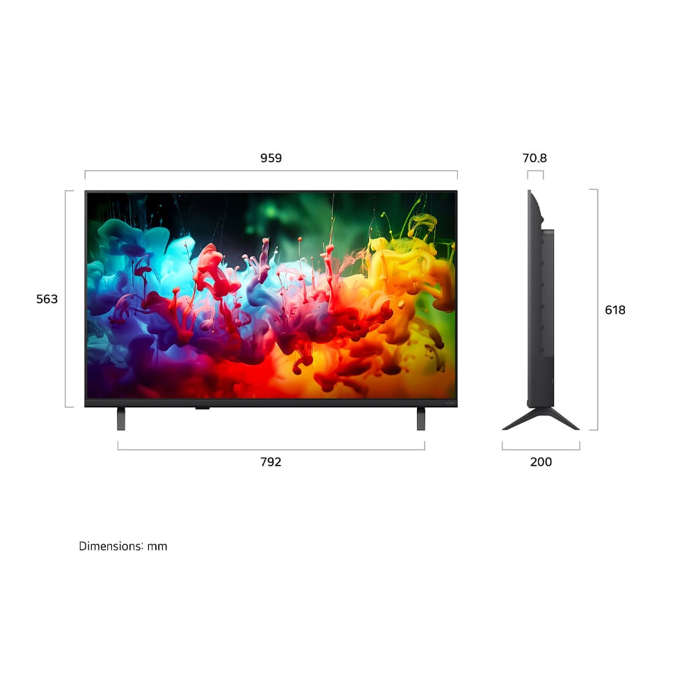 טלוויזיה LG 43QNED70B6T 43 אינץ' עם אחריות לתיקון או החלפה במקרים מסוימים – תמונה 2