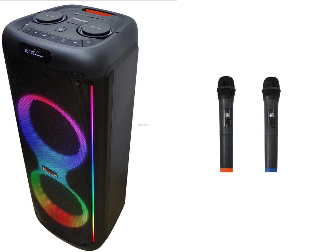 רמקול מוגבר ובידורית קריוקי נטענת APEXTONE D12 APD12