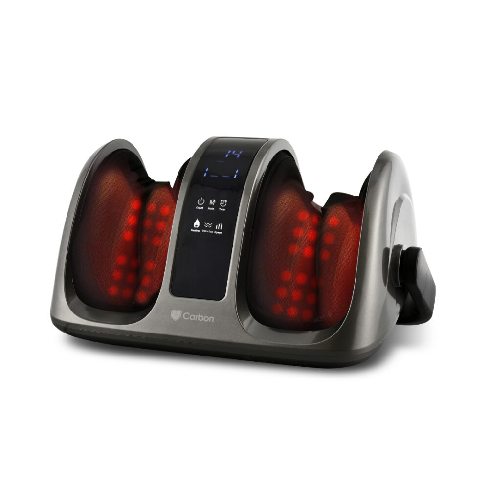 מכשיר עיסוי רגליים ושוקיים עם חימום CARBON LEGMAX בעיצוב ארגונומי