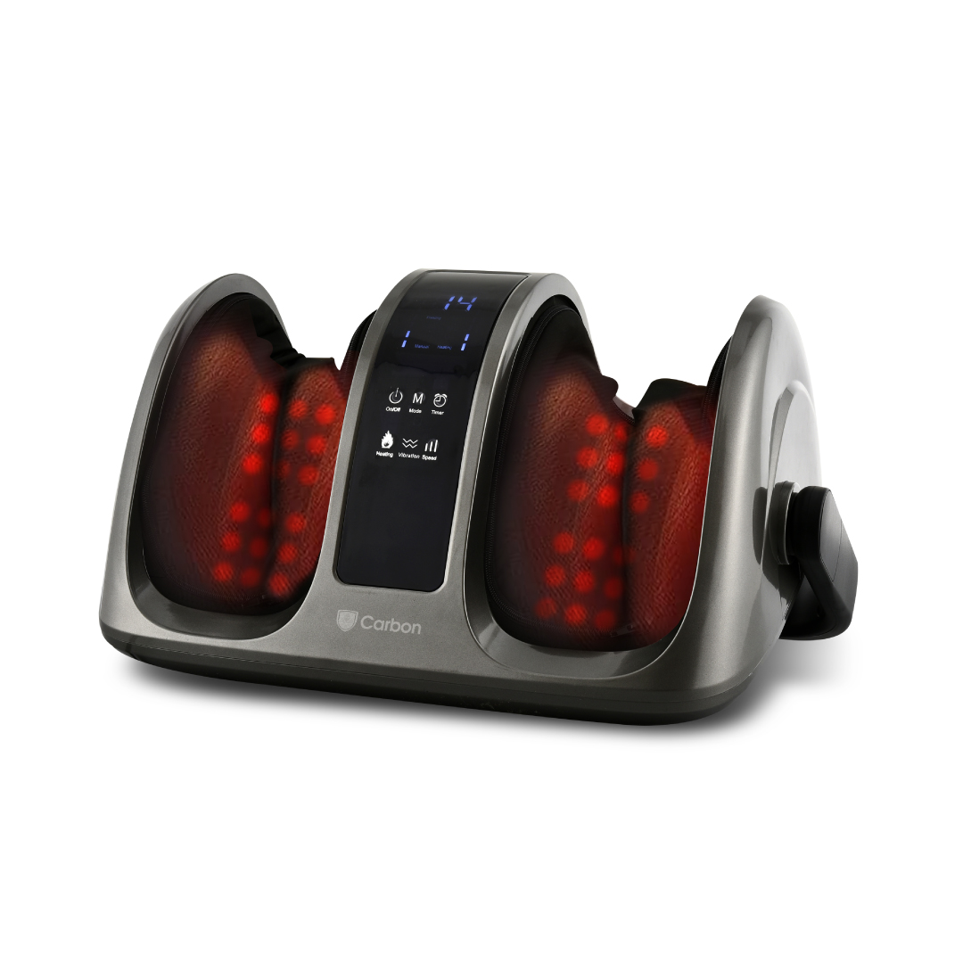 מכשיר עיסוי רגליים ושוקיים עם חימום CARBON LEGMAX בעיצוב ארגונומי