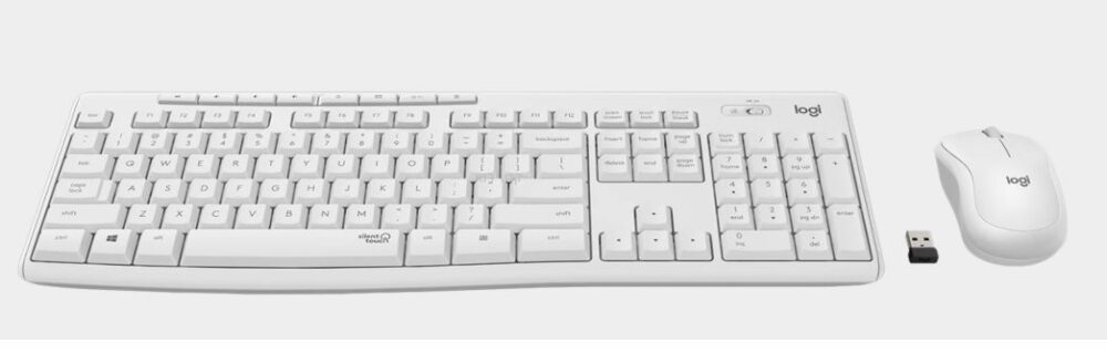 סט מקלדת ועכבר אלחוטי Logitech KM295 בצבע לבן