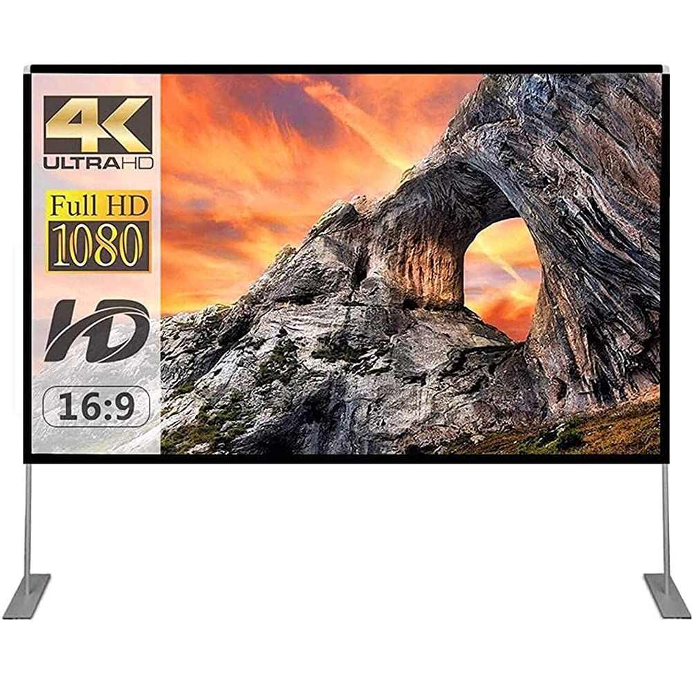 מסך מתקפל נייד לצפייה חיצונית CAESAR PORTABLE120H 266X150 16/9 HD 9" 120