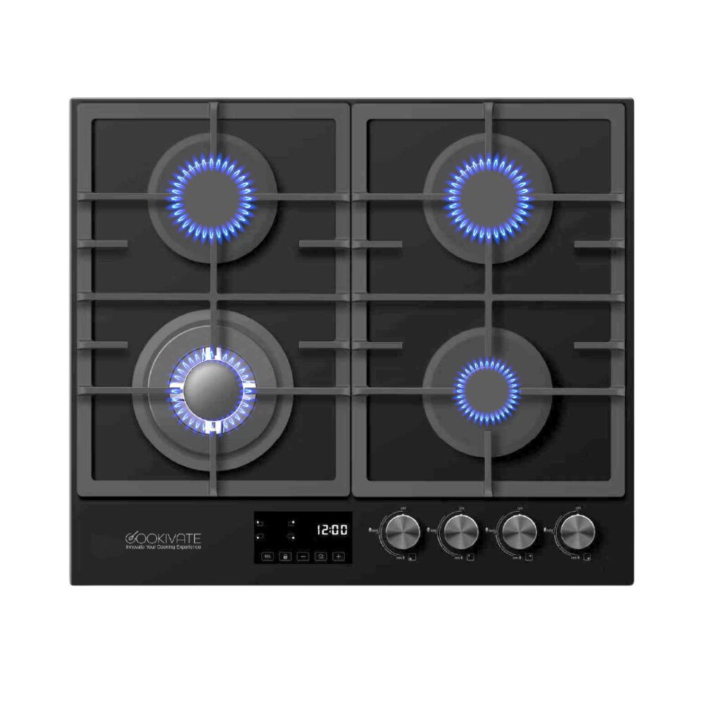 כיריים גז זכוכית 4 להבות מבער SABAF COOKIVATE MULTIHOB GEN II