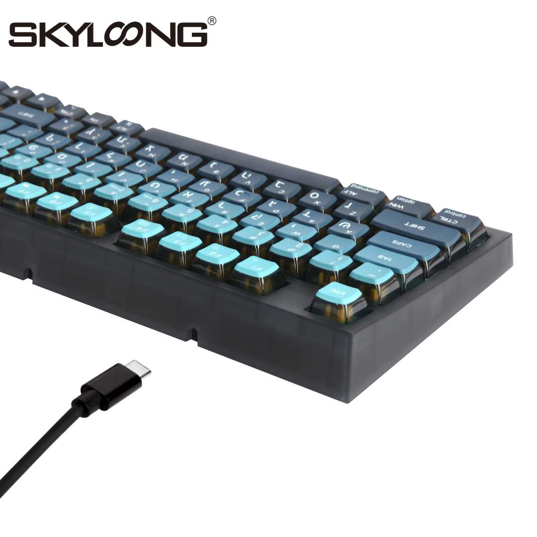 מקלדת גיימינג מכנית חוטית SKYLOONG דגם GK-75-Gradient Blue- P – תמונה 5