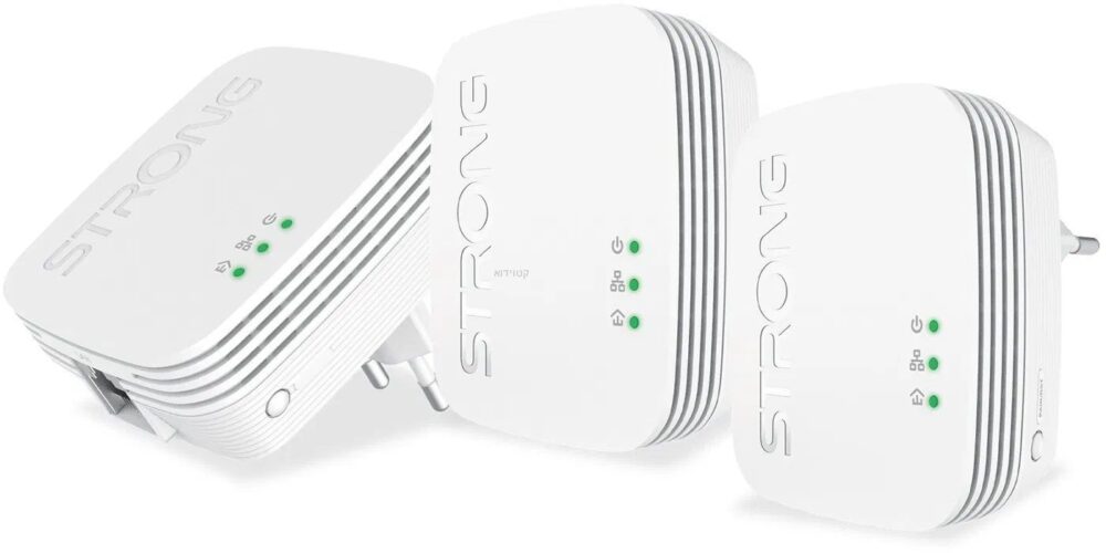 מתאם רשת על גבי רשת החשמל סט 3 יח' STRONG POWERLINE 600