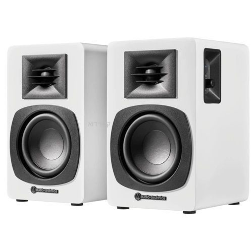 זוג רמקולים מוגברים לבנים Audio-Technica SP-3XW